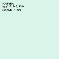 #D9F5EA - Swans Down Color Image